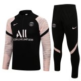 PSG 2021-22 Black - Pink Soccer Traning Suit Men's