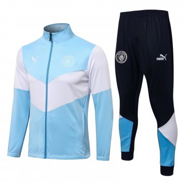 Manchester City 2021-22 Blue Soccer Traning Suit (Jacket + Pants) Men's