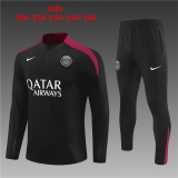 PSG 2024-25 Black Soccer Training Suit Kid's