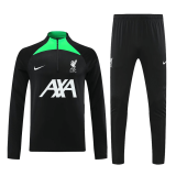 Liverpool 2023-24 Black Soccer Sweatshirt + Pants Men's