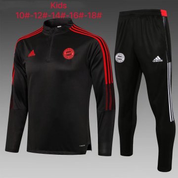 Bayern Munich 2021-22 Black Soccer Training Suit Kid's