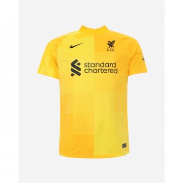 Liverpool 2021-22 Away Goalkeeper Short Sleeve Men's Soccer Jerseys