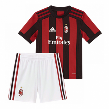 2017-18 AC Milan Home Kids Football Jersey Shirts Kit(Shirt+Short)