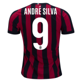 2017-18 AC Milan Home Red&Black Stripes Football Jersey Shirts André Silva #9