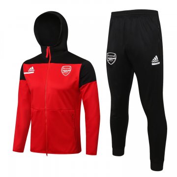 Arsenal 2021-22 Hoodie Red Soccer Training Suit Jacket + Pants Men's
