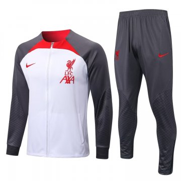 Liverpool 2022-23 White Soccer Jacket + Pants Men's