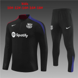 Barcelona 2024-25 Black Soccer Training Suit Kid's