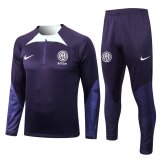 Inter Milan 2022-23 Purple Soccer Training Suit Men's