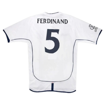 #Retro Ferdinand #5 England 2002 Home Soccer Jerseys Men's