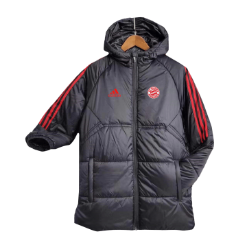 Bayern Munich 2023-24 Black Soccer Cotton Winter Jacket Men's