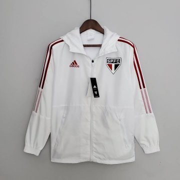 Sao Paulo FC 2022-23 White Soccer Windrunner Jacket Men's