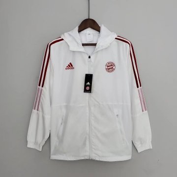 Bayern Munich 2022-23 White Soccer Windrunner Jacket Men's