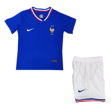 France 2024 Home EURO Soccer Jerseys + Short Kid's