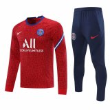 2020-21 PSG Crew Neck Red Men's Football Training Suit