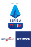 2020-21 Italian Serie A Badge & Keep Racism Out Badge & Driver Sponsor Badge