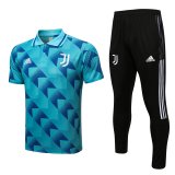 Juventus 2022-23 Blue Soccer Polo + Pants Men's
