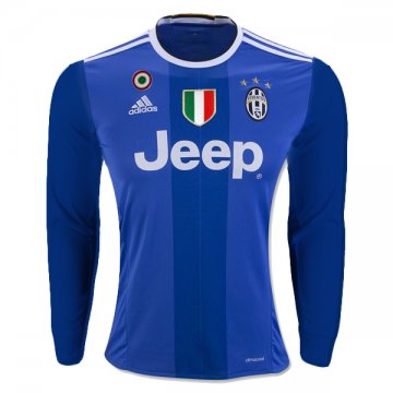 Juventus Away LS Blue Football Jersey Shirts 2016-17 Champion [2017435]