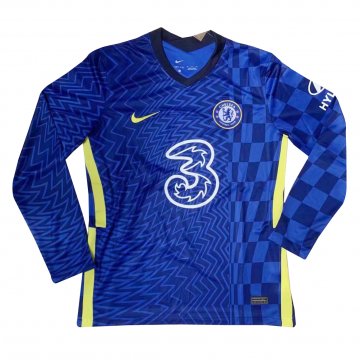 Chelsea 2021-22 Home Long Sleeve Men's Soccer Jerseys