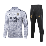 Real Madrid 2023-24 Gray Soccer Sweatshirt + Pants Men's