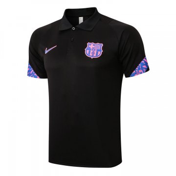 Barcelona 2021-22 Black Soccer Polo Jerseys Men's