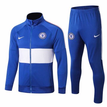 2019-20 Chelsea Blue/White Men's Football Training Suit(Jacket + Pants)