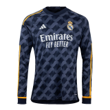 #Long Sleeve Real Madrid Away Soccer Jerseys Men's 2023/24