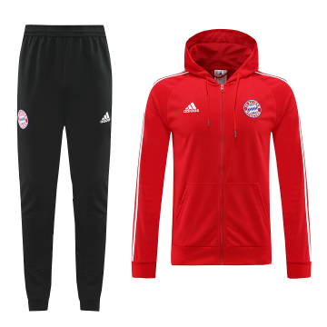 #Hoodie Bayern Munich 2022-23 Red Soccer Jacket + Pants Men's