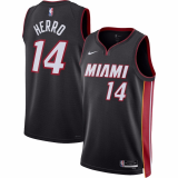 Tyler Herro #14 Miami Heat 2022-23 Black Jerseys - Icon Edition Men's
