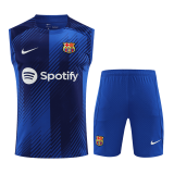Barcelona 2023-24 Blue Soccer Singlet + Short Men's