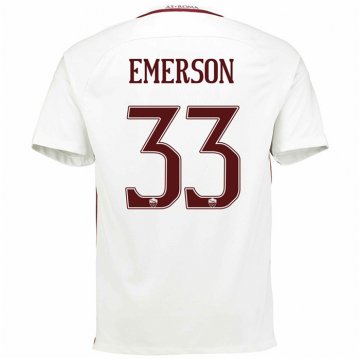 2016-17 Roma Away White Football Jersey Shirts Emerson #33