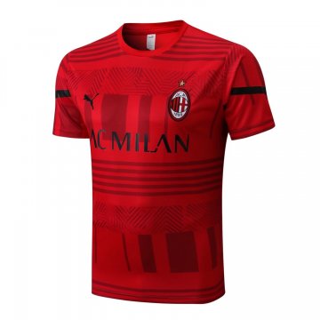 AC Milan 2022-23 Red Soccer Training Jerseys Men's