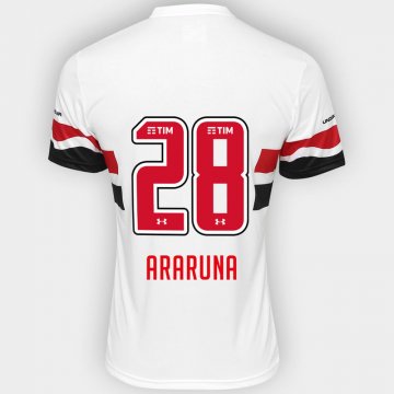 2016-17 Sao Paulo Home White Football Jersey Shirts Araruna #28 [Sao-Paulo-bt027]