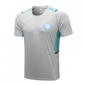 Manchester City 2021-22 Light Grey Soccer Training Jerseys Men's