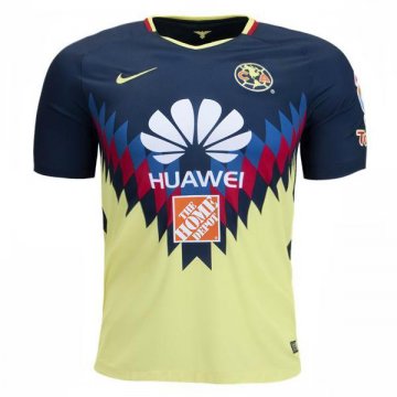 2017-18 Club América Home Yellow Football Jersey Shirts