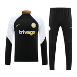 Chelsea 2023-24 Black Soccer Sweatshirt + Pants Men's