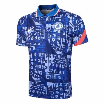 2021-22 Chelsea Blue Football Polo Shirt Men's