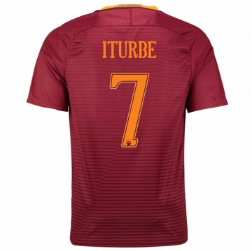 2016-17 Roma Home Red Football Jersey Shirts Iturbe #7