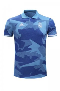 2017 Real Madrid Blue Polo Shirt