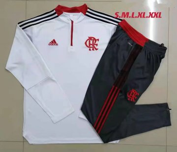 Flamengo 2021-22 White Soccer Training Suit Men's