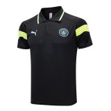 Manchester City 2023-24 Black Soccer Polo Jerseys Men's
