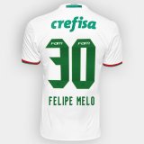 2016-17 Palmeiras Away White Football Jersey Shirts Felipe Melo #30