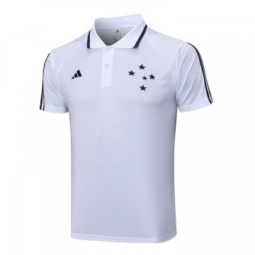 Cruzeiro 2023-24 White Soccer Polo Jerseys Men's