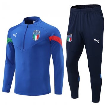 Italy 2022 Blue Soccer Training Suit Men's
