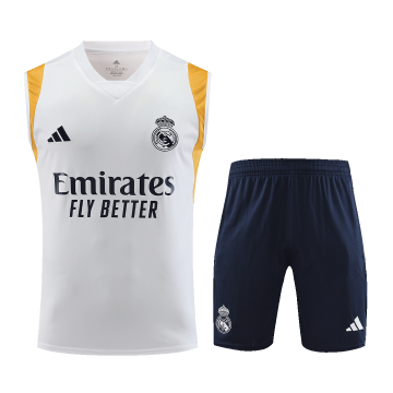 Real Madrid 2023/24 White Soccer Singlet + Short Men's