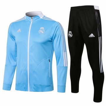 Real Madrid 2021-22 Blue Soccer Training Suit Jacket + Pants Men's