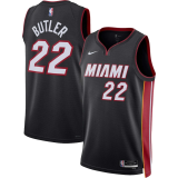 Jimmy Butler #22 Miami Heat 2022-23 Black Jerseys - Icon Edition Men's