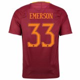 2016-17 Roma Home Red Football Jersey Shirts Emerson #33