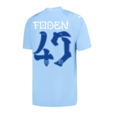 #FODEN #47 Manchester City 2023/24 Japanese Tour Printing Home Soccer Jerseys Men's