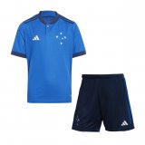 Cruzeiro 2023-24 Home Soccer Jerseys + Short Kid's