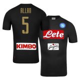 2016-17 Napoli Third Black Football Jersey Shirts #5 Allan